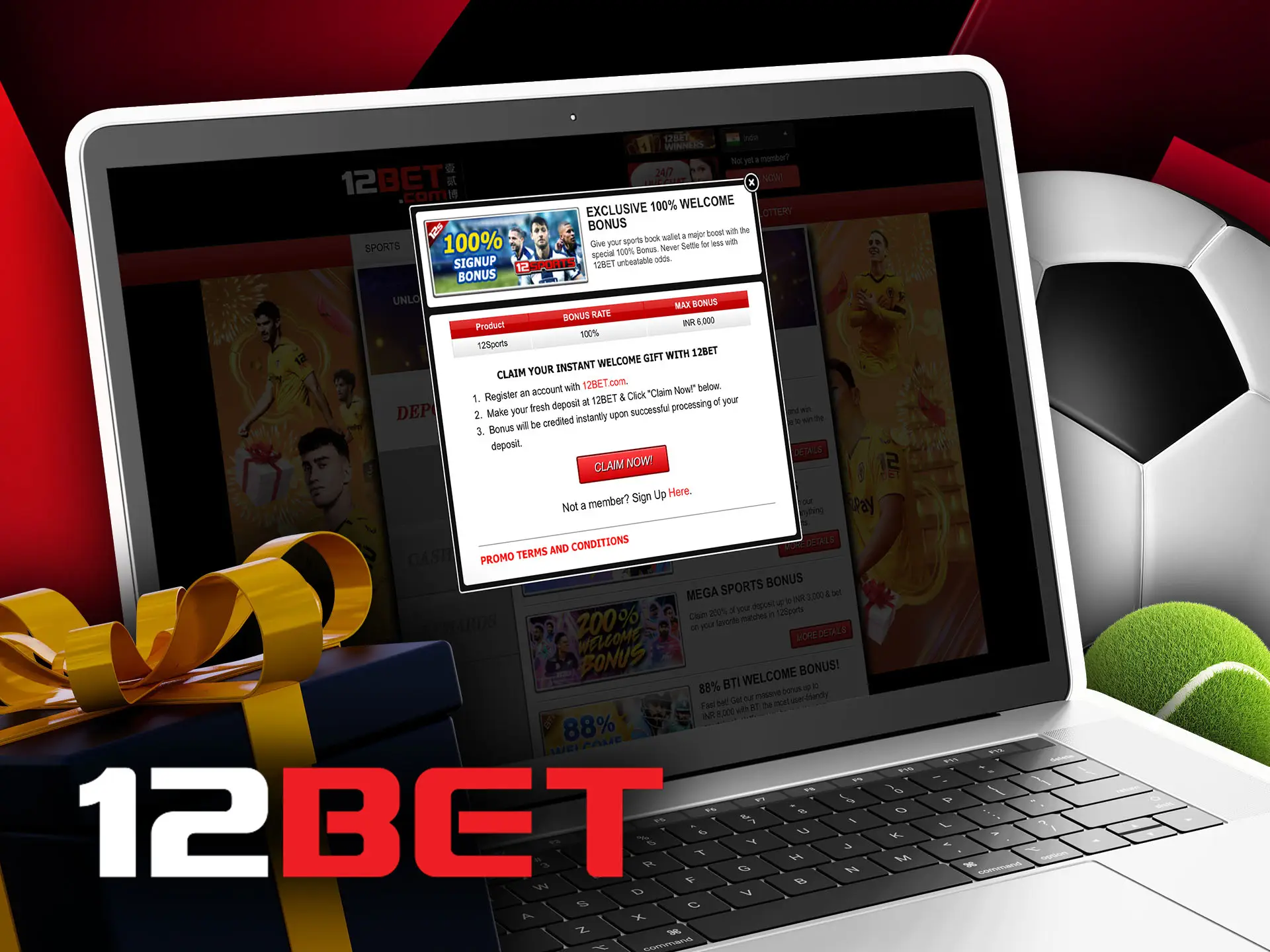 Make bets on sports and get your 12bet sports bonus.