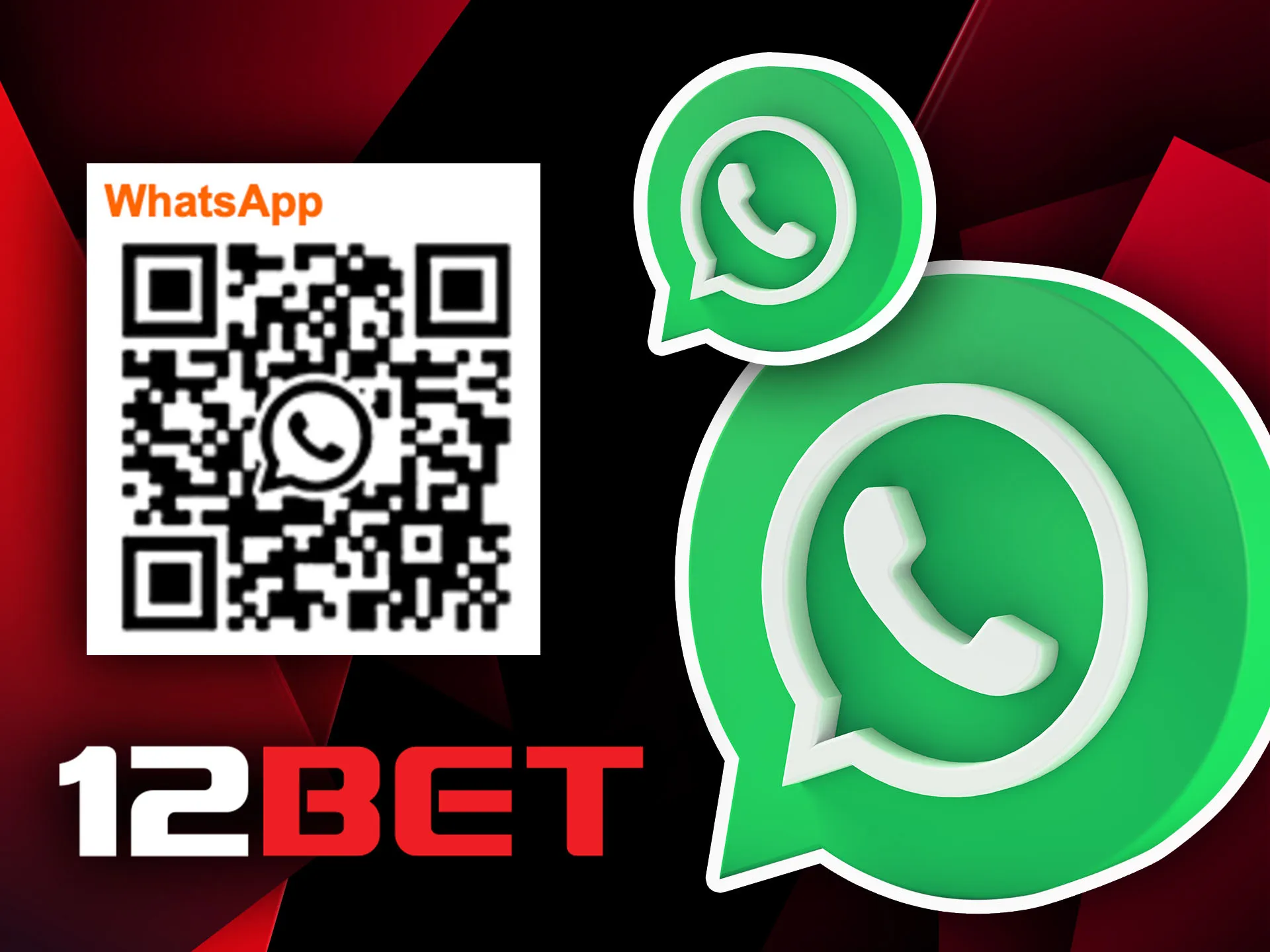Contact 12bet support via WhatsApp.