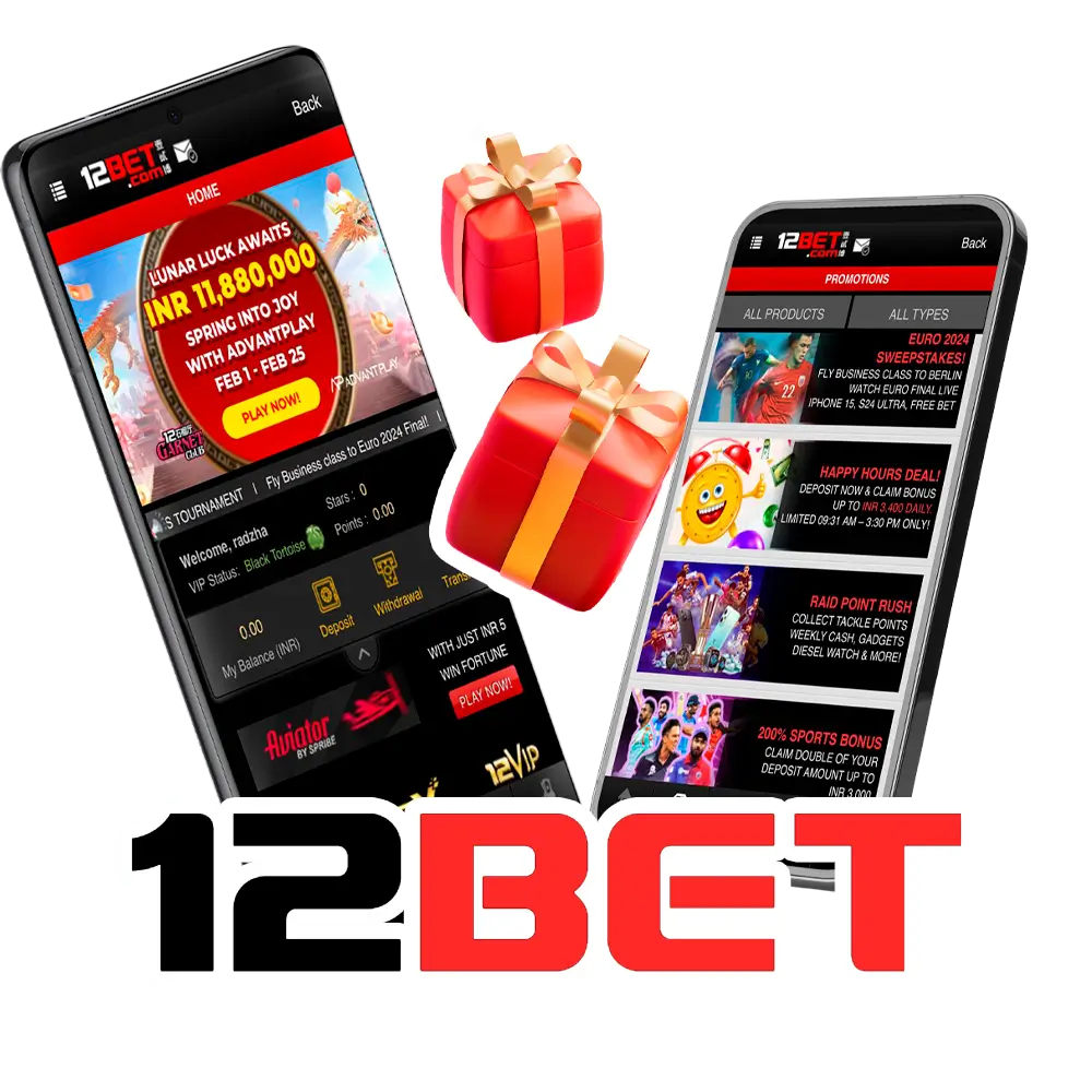 Familiarise yourself with the app from 12Bet Casino.