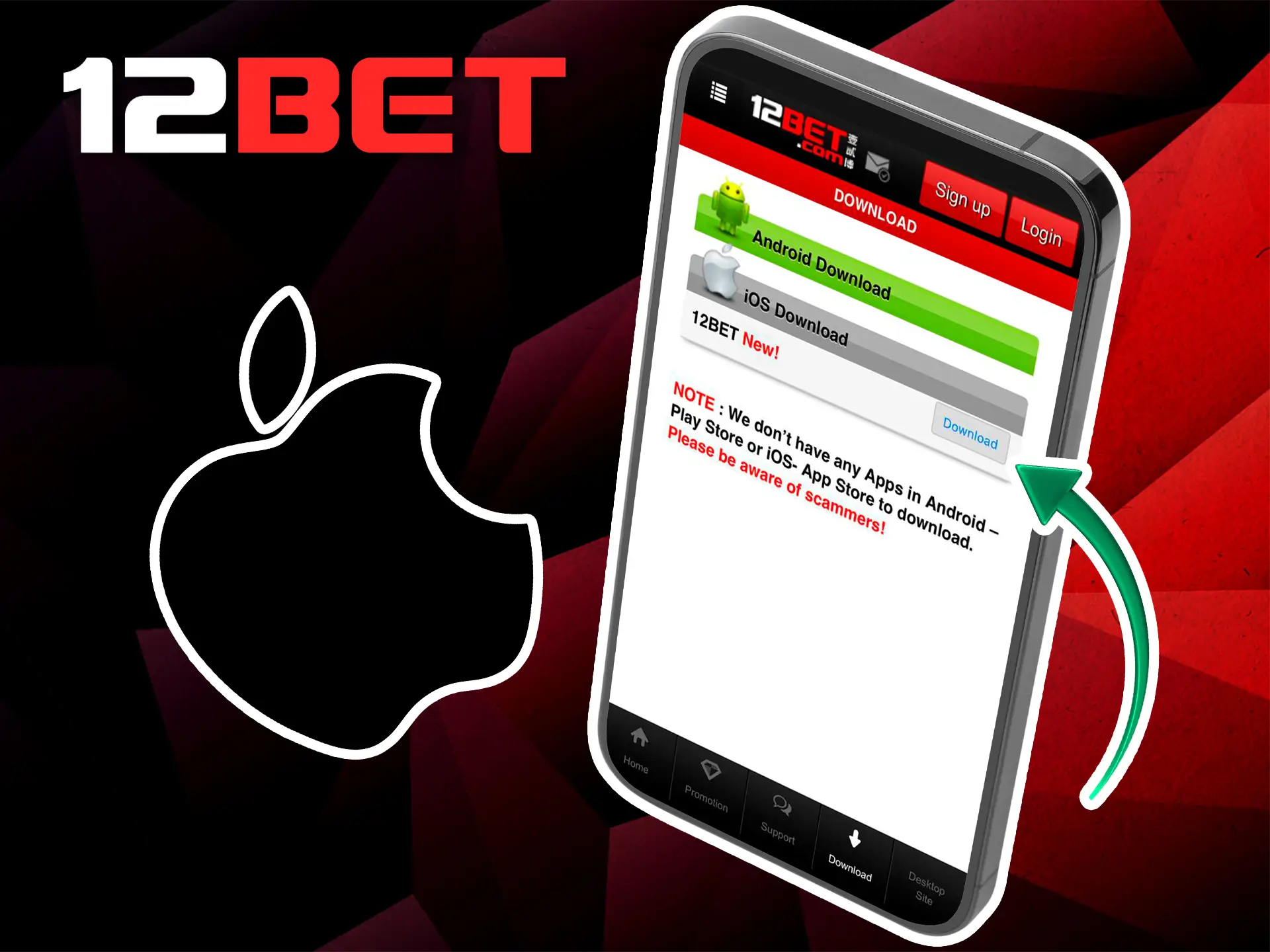 Juicy graphics and smooth operation, you'll find it all in the 12Bet app for iOS.