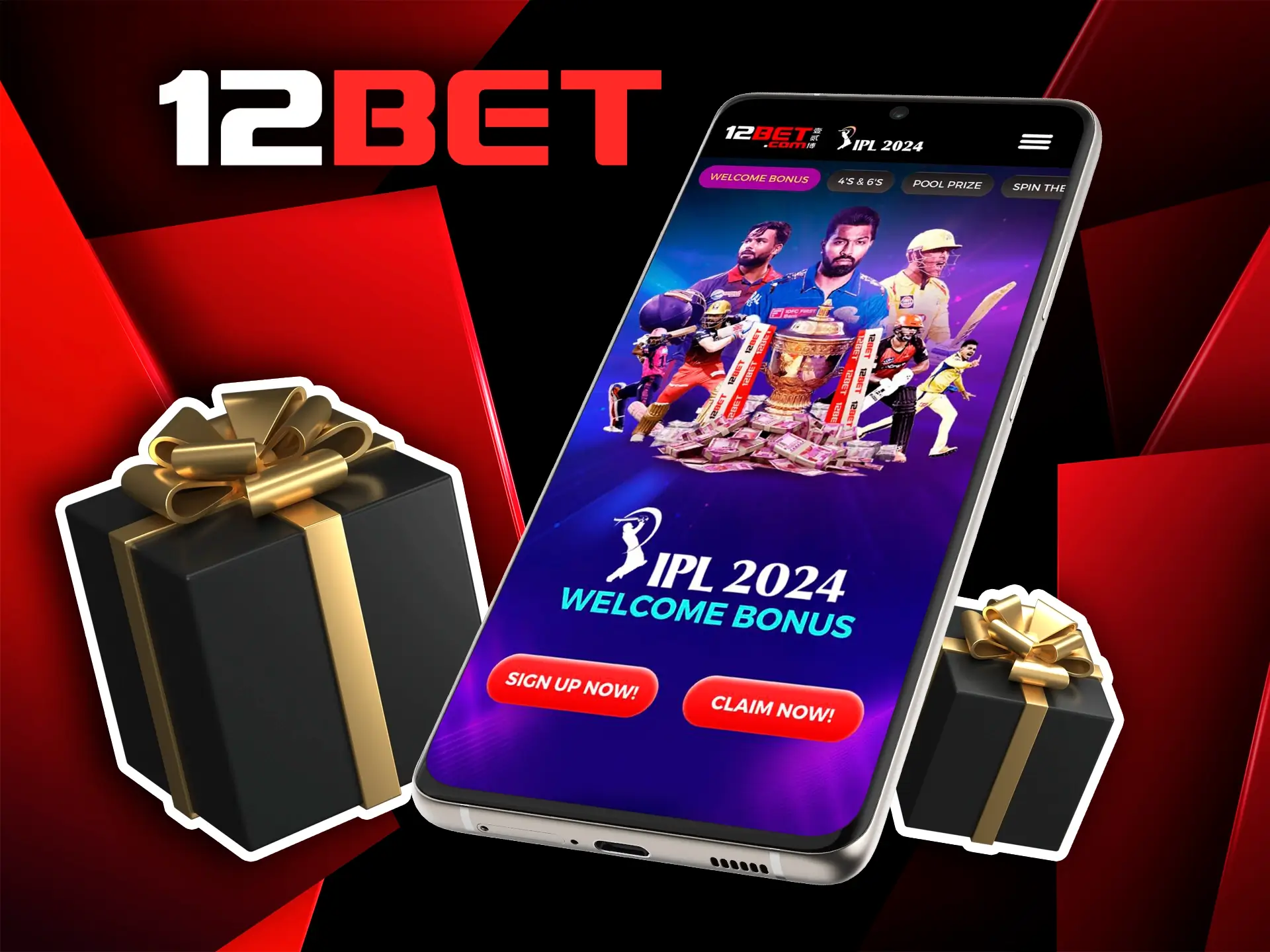 Use 12Bet's cricket betting bonuses to win more and additionally get cashback.