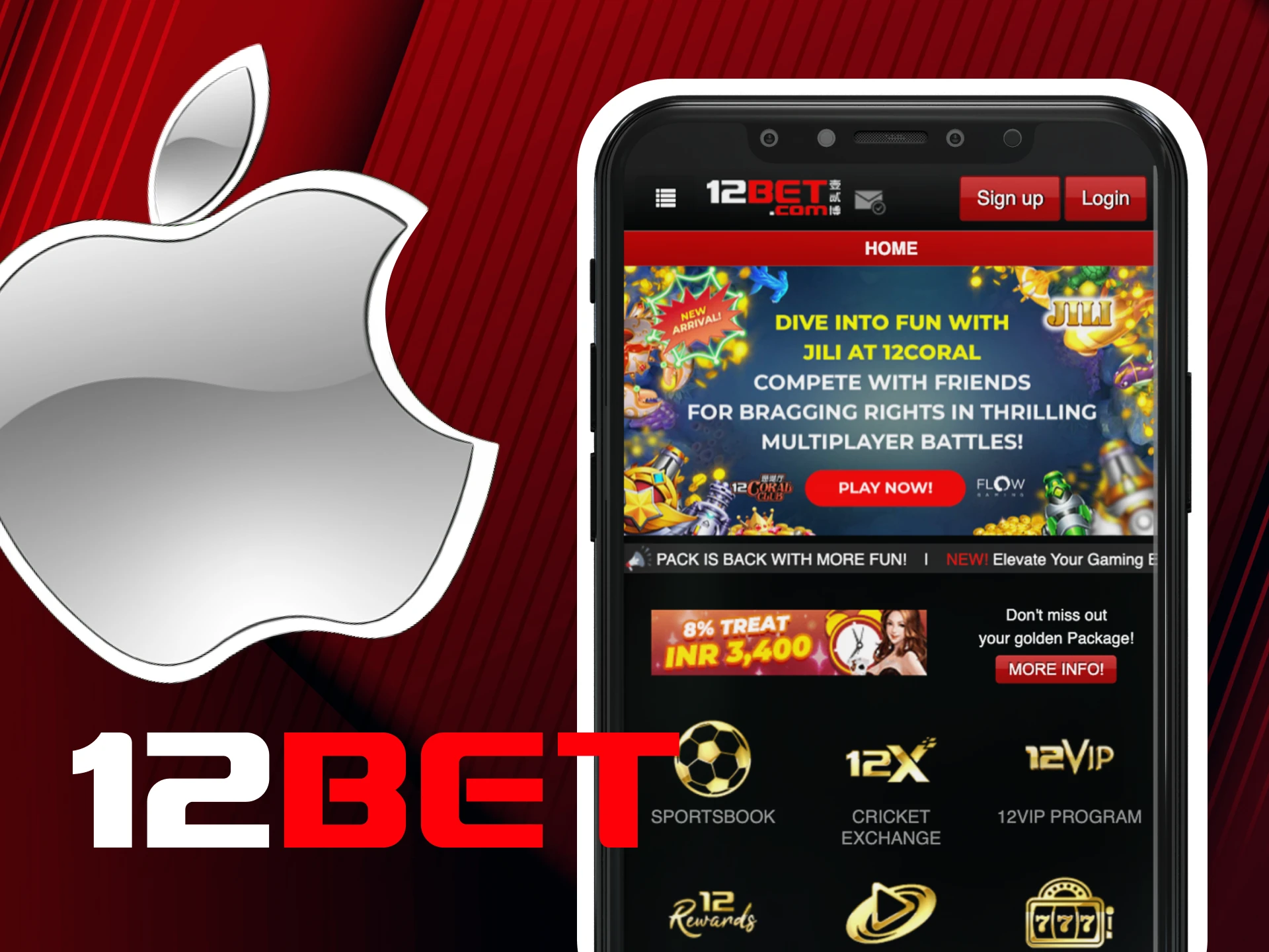 How can I download the 12bet online casino application for an iOS phone.