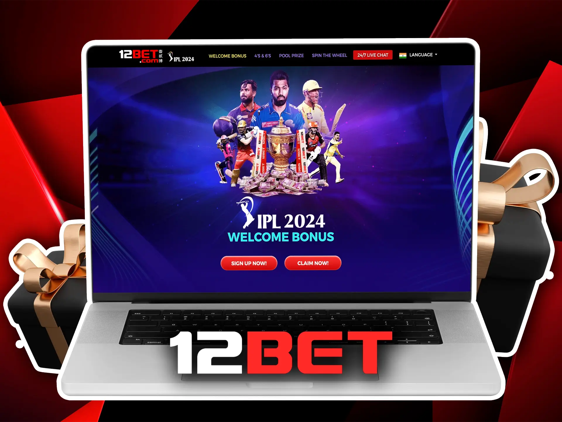 Increase your chances as well as the amount of winnings when betting on IPL at 12Bet bookmaker using bonuses.